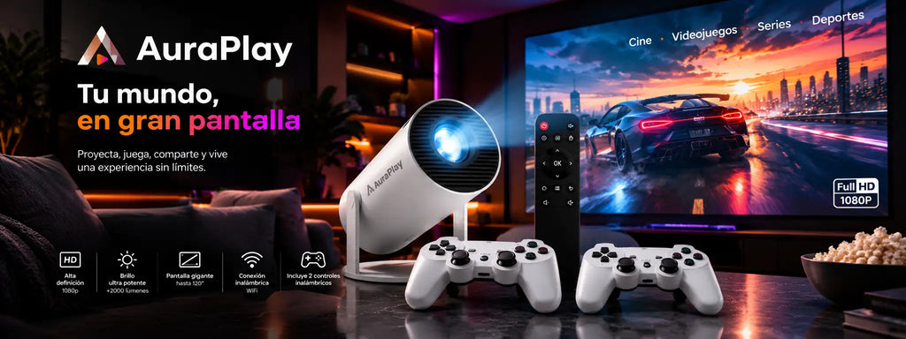 Proyector portátil con consola
