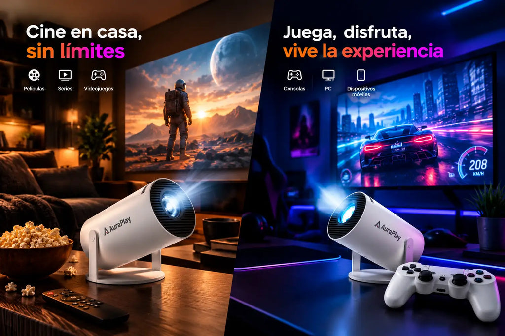 Proyector portátil con consola